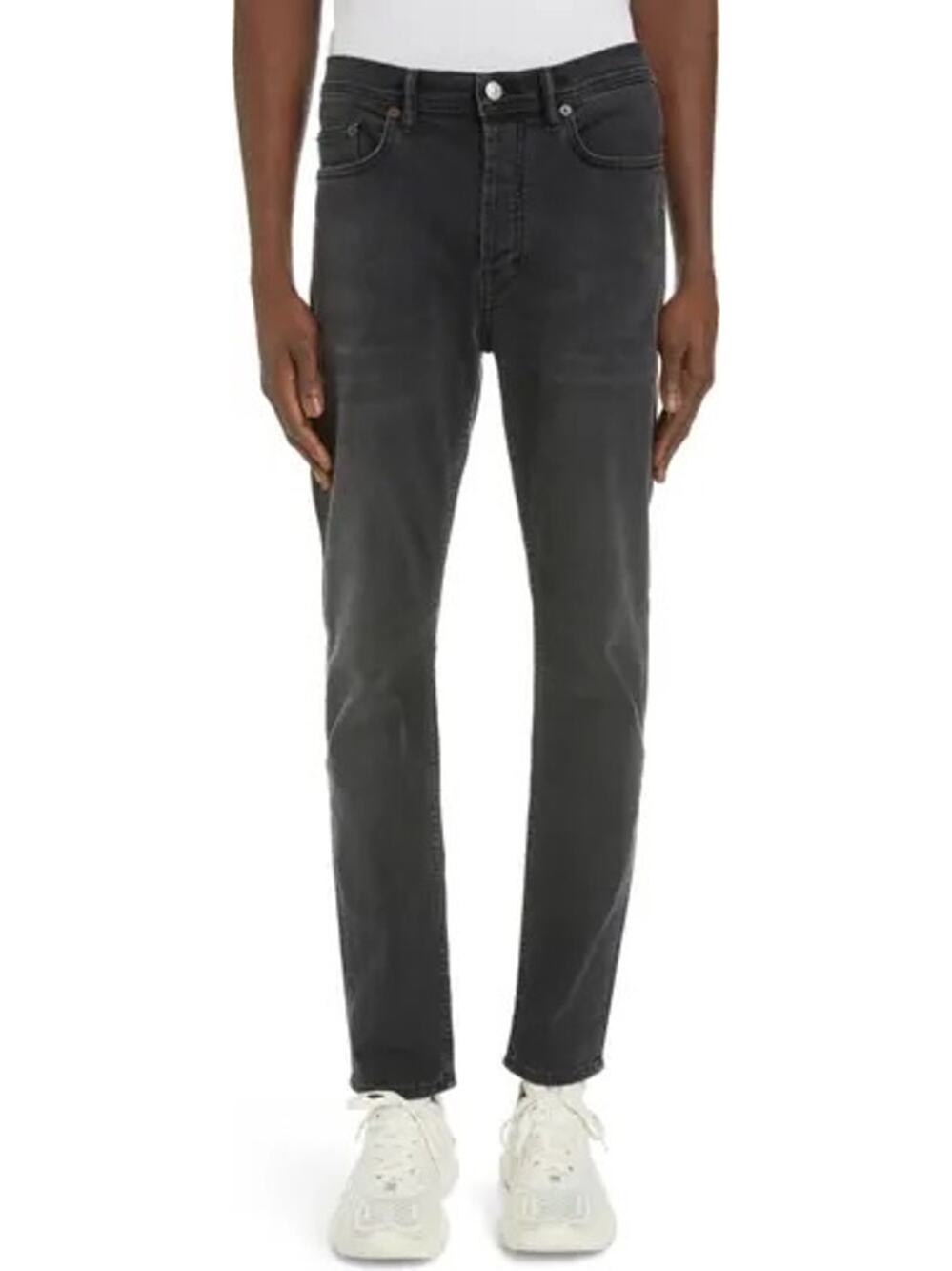 Acne Studios River Slim Tapered Washed Black Denim Jeans Size 32x34